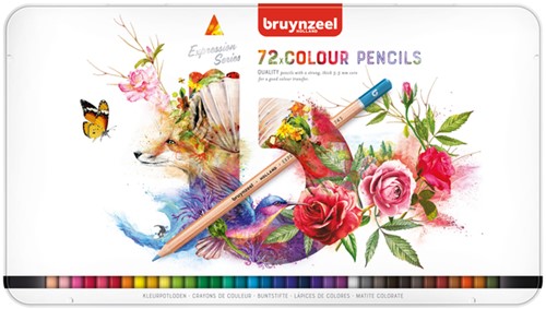 Kleurpotloden Bruynzeel Expression colour blik à 72 stuks assorti