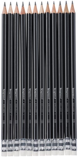 Potlood Bruynzeel 6021 Burotek HB met gum-2