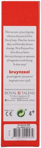 Grafietpotlood Bruynzeel Burotek 6B grijs-3