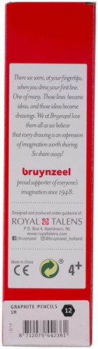 Grafietpotlood Bruynzeel Burotek H grijs-3