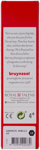 Grafietpotlood Bruynzeel Burotek 4H grijs-3