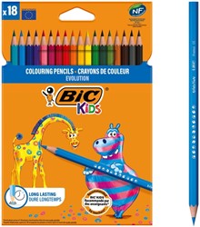 Kleurpotloden Bic Kids evolution ecolutions ass blister à 18st