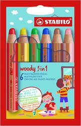Kleurpotloden STABILO Woody 880/6 etui à 6 kleuren