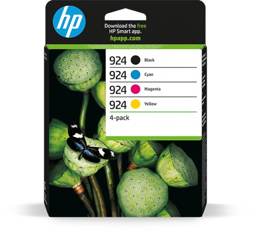 Inktcartridge HP 6C3Z1NE 924 zwart + 3 kleuren