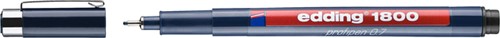 Fineliner edding 1800 zwart 0.7mm