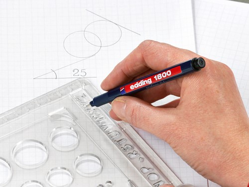 Fineliner edding 1800 zwart 0.25mm-2