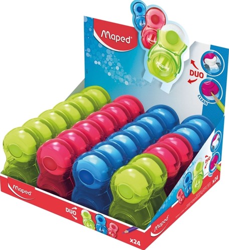 Maped puntenslijper/gum Loopy assorti