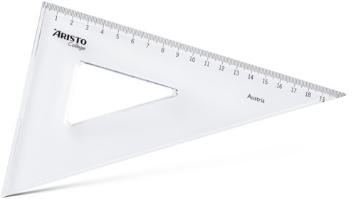 Driehoek Aristo 200mm 30/60graden transparant-3