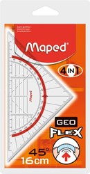 Geodriehoek Maped 028600 160mm flexibel transparant