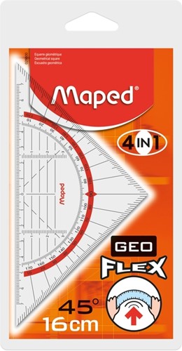 Geodriehoek Maped 028600 160mm flexibel transparant