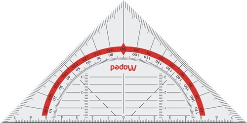 Geodriehoek Maped 028600 160mm flexibel transparant-2