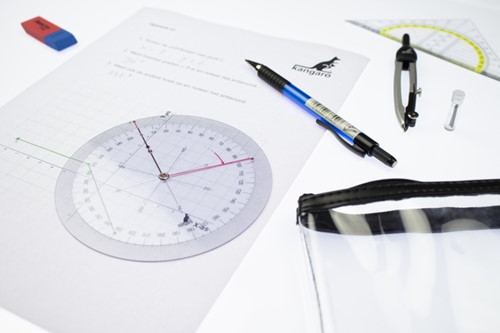 Koershoekmeter Kangaro kunststof 126mm transparant-3