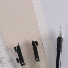 Millimeterpapier Canson lichtblauw bedrukt 50vel 72gr A3 wit-3