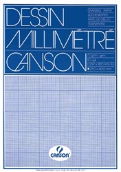 Millimeterblok Canson A3 blauw