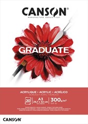 Olie Acrylblok Canson Graduate A3 290gr 20vel