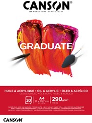 Olie Acrylblok Canson Graduate A4 290gr 20vel