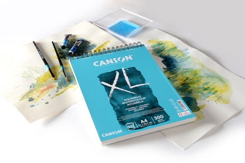 Aquarelpapier Canson XL 30vel 300gr A4 wit-3