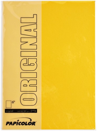 Kopieerpapier Papicolor A4 200gr 6vel dottergeel-2