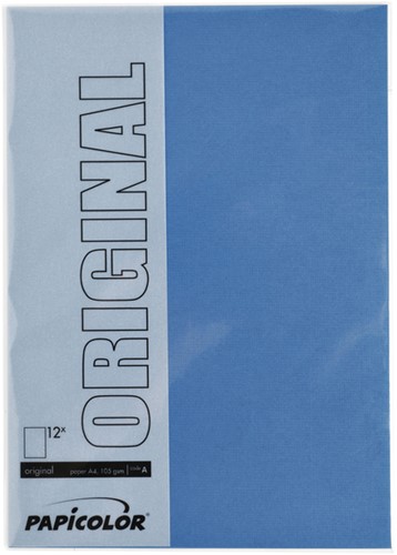 Kopieerpapier Papicolor A4 100gr 12 vel donkerblauw-2