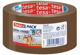 Verpakkingstape Tesa 50mmx66m bruin extra sterk PVC-2