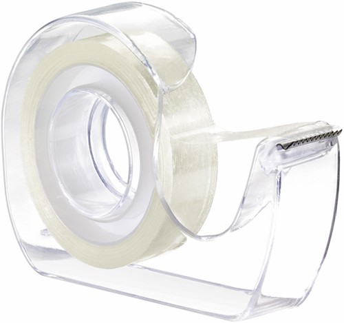 Tape tesafilm® dubbelzijdig  12mmx7,5m transparant met dispenser-2