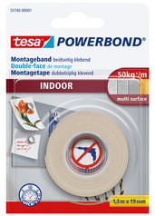 Dubbelzijdig montagetape tesa® Powerbond Indoor 1,5mx19mm wit-2