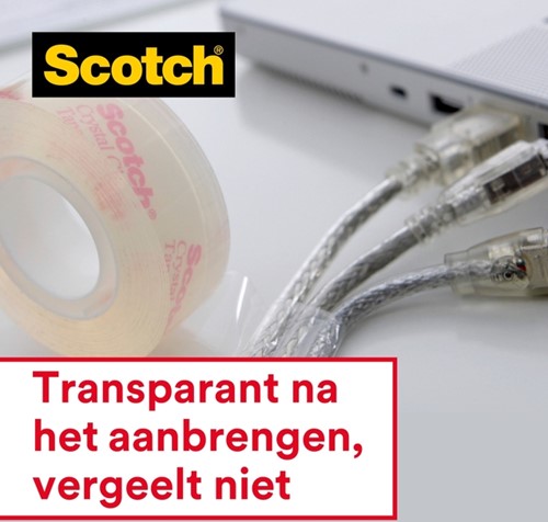 Plakband Scotch Crystal 600 19mmx33m-3