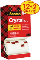 Plakband Scotch Crystal 600 19mmx33m 12+2
