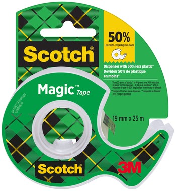 Onzichtbaar plakband Scotch Magic 810 19mmx25m +afroller