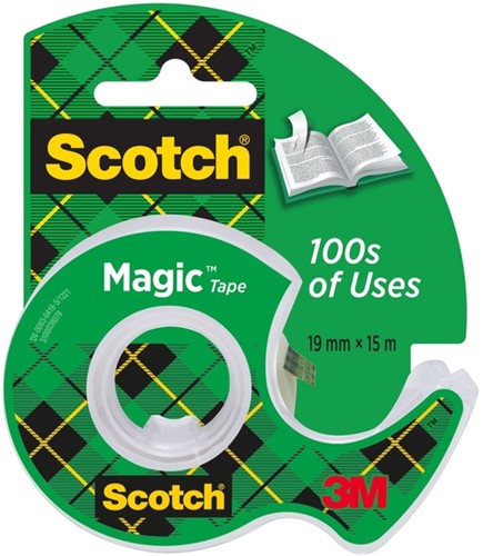 Onzichtbaar plakband Scotch Magic 810 19mmx15m +afroller