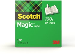 Plakband Scotch Magic 810 onzichtbaar 19mmx33m