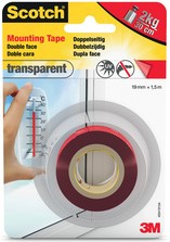 Dubbelzijdige plakband Scotch montage 19mmx1.5m transparant-3