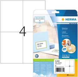 Etiket HERMA 8630 105x148mm premium wit 40 stuks