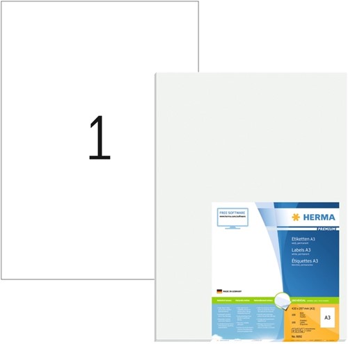 Etiket HERMA 8692 A3 420X297mm 100 etiketten