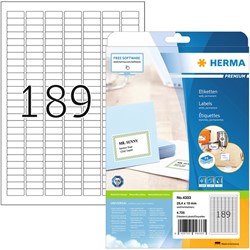 Etiket Herma 4333 25.4X10mm A4 25st