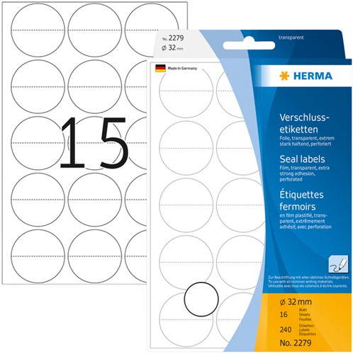 Etiket HERMA 2279 32mm transparant 240 stuks-3