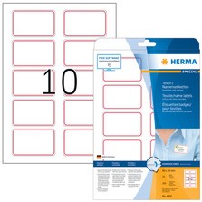 Naambadge etiket Herma 4405 80X50mm wit rood-3