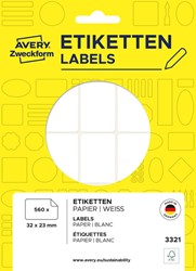 Etiket Avery Zweckform 3321 32x23Mm wit 560stuks