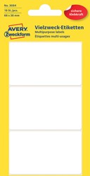 Etiket Avery 3084 66x38mm wit 18 stuks