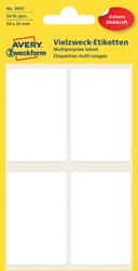 Etiket Avery 3087 54x35mm wit 24 stuks