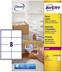 Etiket Avery L7165B 99.1x67.7mm blockout 800stuks