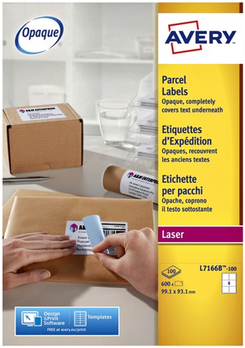 Etiket Avery L7166B-100 99.1x93.1mm blockout 600 stuks-2
