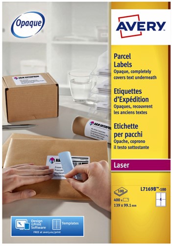 Etiket Avery L7169B 99.1x139mm blockout 400stuks-2