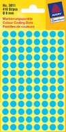 Etiket Avery 3011 rond 8mm blauw 416 stuks-2