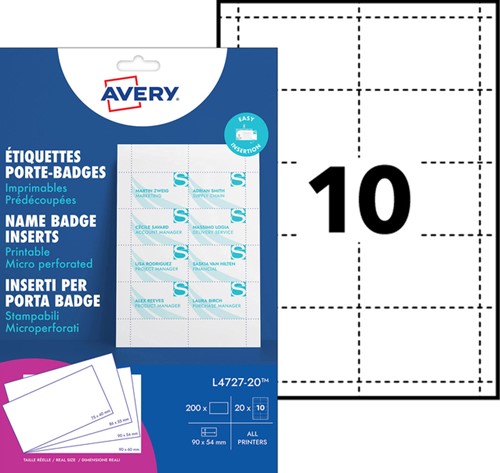 Badgekaart Avery L4727-20 54x90mm microperforatie-2