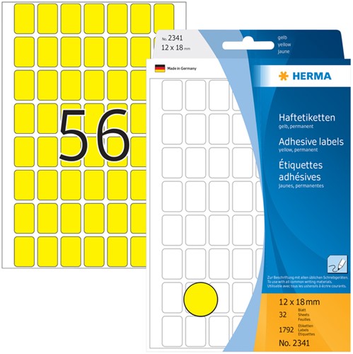 Etiket HERMA 2341 12x18mm geel 1792stuks-2