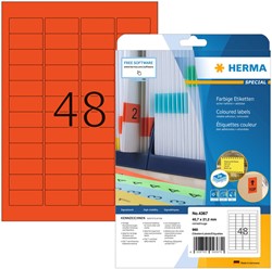 Etiket HERMA 4367 45.7x21.2mm verwijderbaar rood 960 stuks