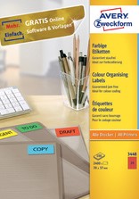 Etiket Avery 3451 70x37mm geel 2400 stuks-3