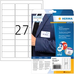Naambadge etiket HERMA 4511 63.5x29.6mm wit 540 stuks