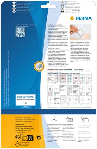 Naambadge etiket HERMA 4513 63.5x29.6mm wit/blauw 540 stuks-3